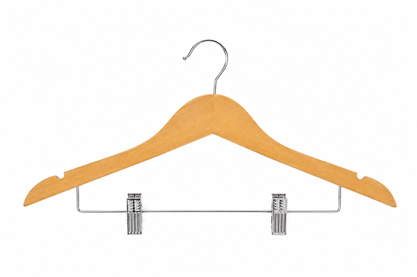 Wooden Hangers with Hanging Clips